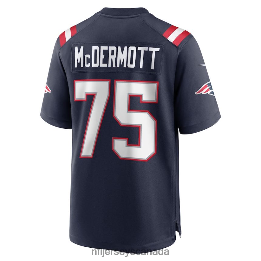 Men New England Patriots Conor McDermott Nike Navy Home Game Player Jersey Clothing NFL TBXFR64432