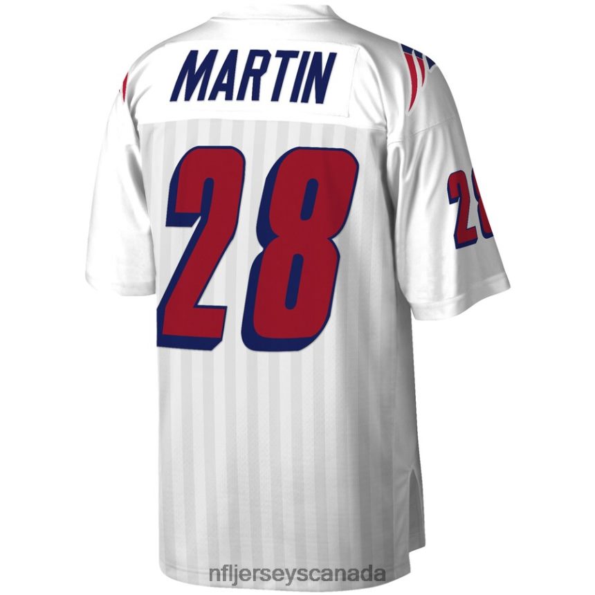 Men New England Patriots Curtis Martin Mitchell  Ness White 1995 Legacy Replica Jersey Clothing NFL TBXFR61814