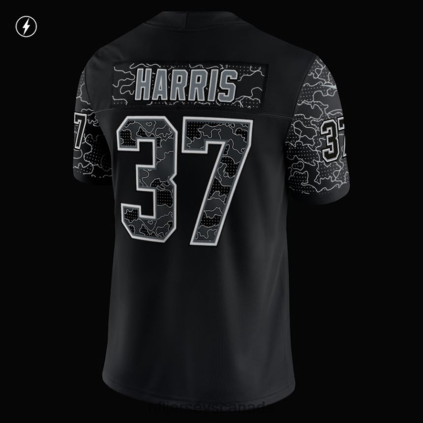 Men New England Patriots Damien Harris Nike Black RFLCTV Limited Jersey Clothing NFL TBXFR6890