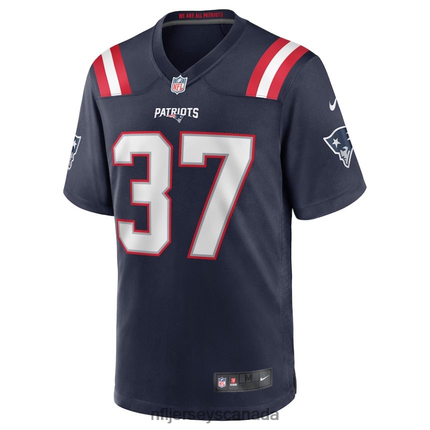 Men New England Patriots Damien Harris Nike Navy Game Jersey Clothing NFL TBXFR61071