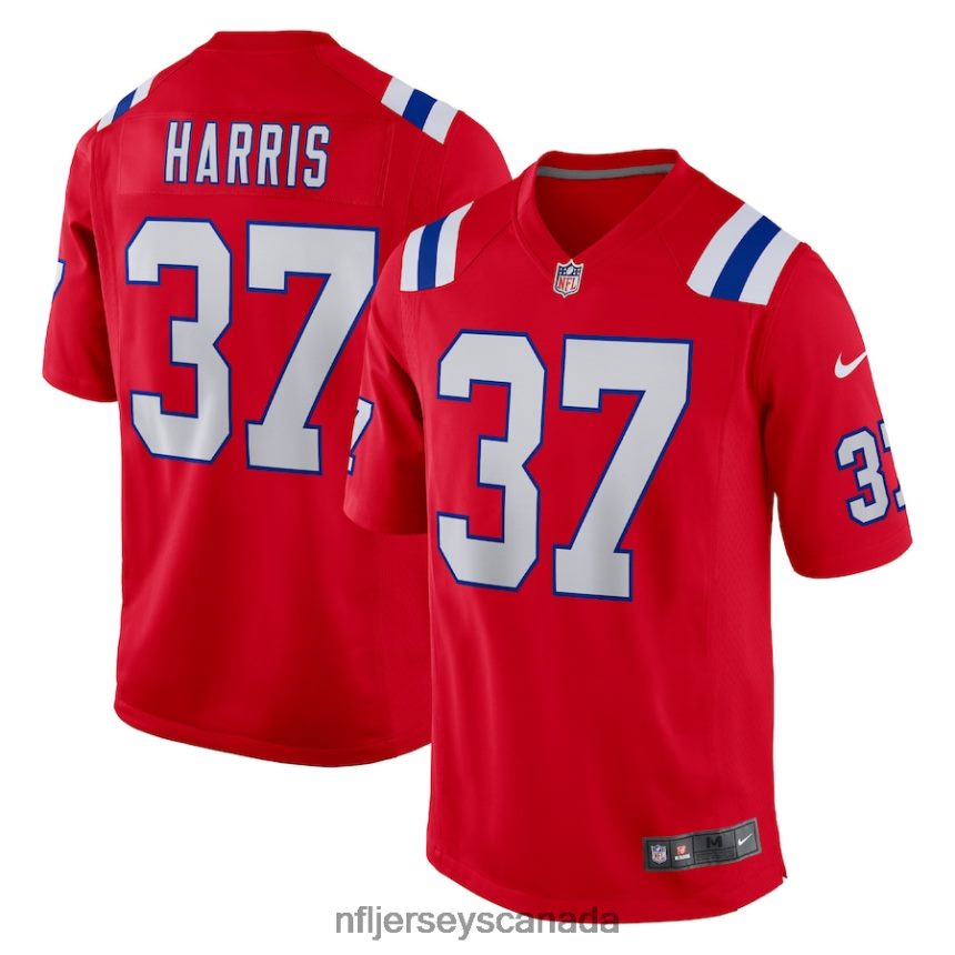 Men New England Patriots Damien Harris Nike Red Alternate Game Jersey Clothing NFL TBXFR62165