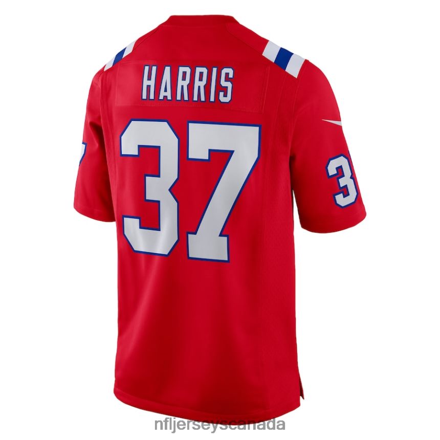 Men New England Patriots Damien Harris Nike Red Alternate Game Jersey Clothing NFL TBXFR62165