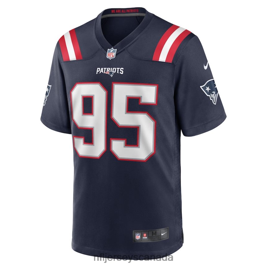 Men New England Patriots Daniel Ekuale Nike Navy Game Player Jersey Clothing NFL TBXFR66358