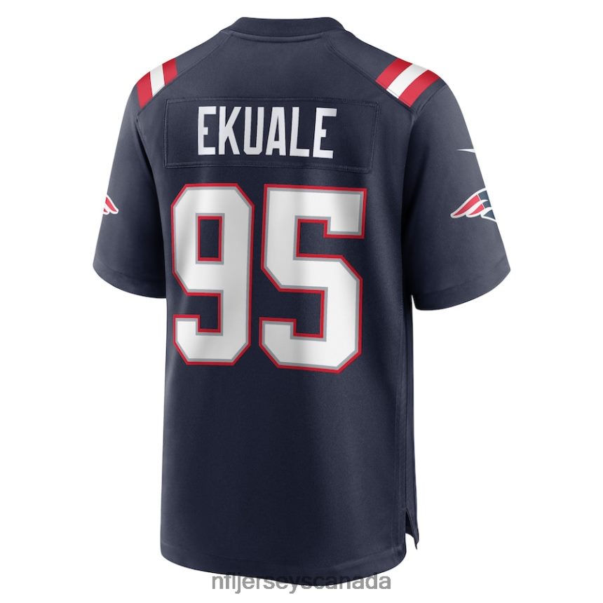Men New England Patriots Daniel Ekuale Nike Navy Game Player Jersey Clothing NFL TBXFR66358