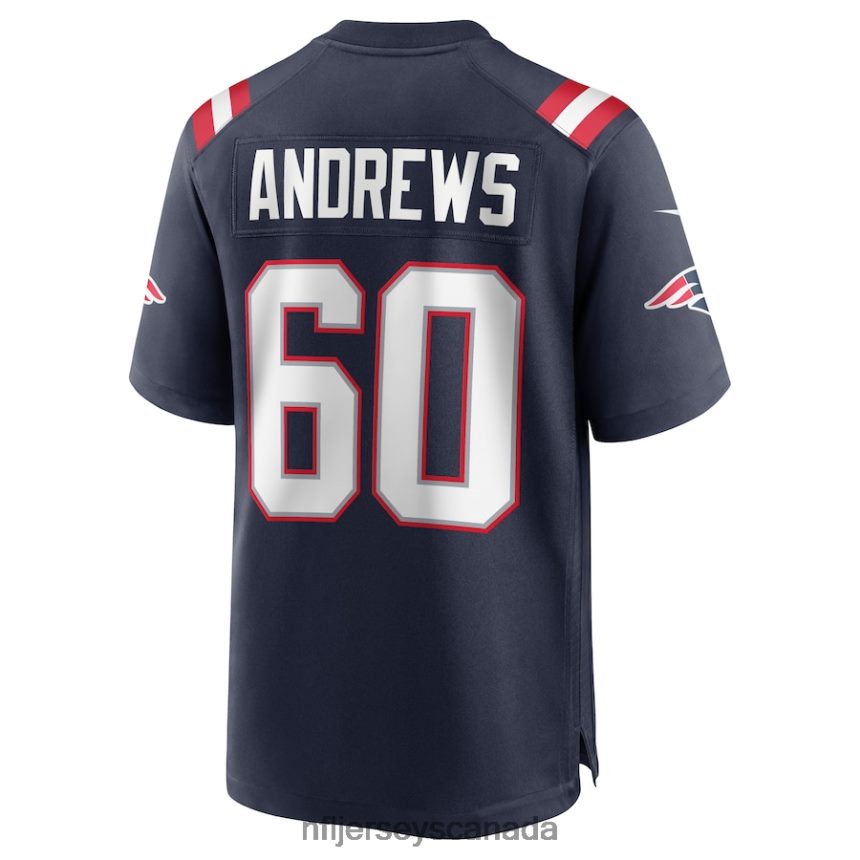 Men New England Patriots David Andrews Nike Navy Game Jersey Clothing NFL TBXFR61292