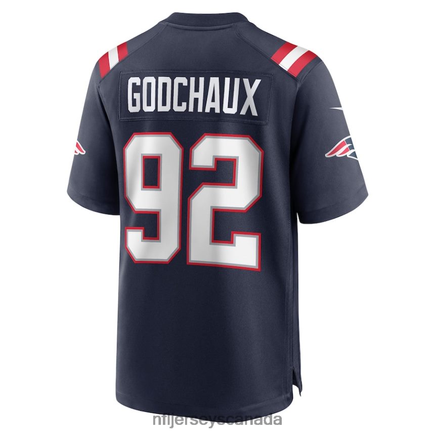 Men New England Patriots Davon Godchaux Nike Navy Game Jersey Clothing NFL TBXFR66759
