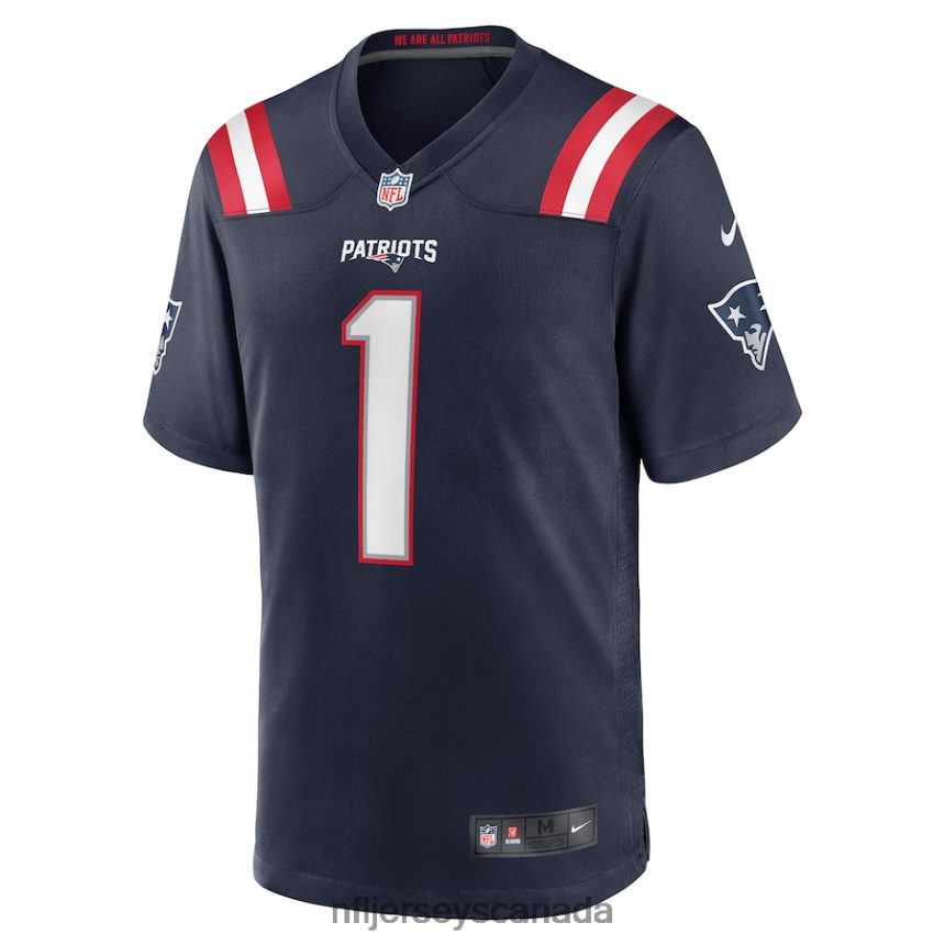Men New England Patriots DeVante Parker Nike Navy Game Jersey Clothing NFL TBXFR63004