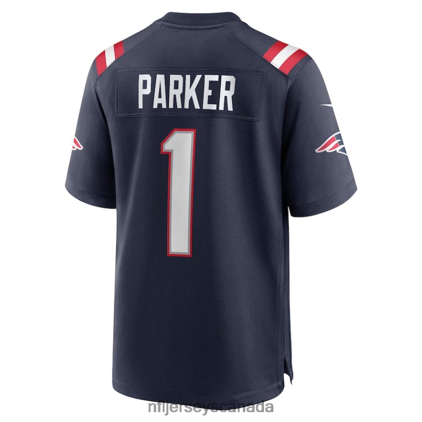 Men New England Patriots DeVante Parker Nike Navy Game Jersey Clothing NFL TBXFR63004