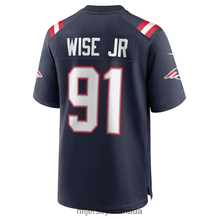 Men New England Patriots Deatrich Wise Jr Nike Navy Game Jersey Clothing NFL TBXFR64893