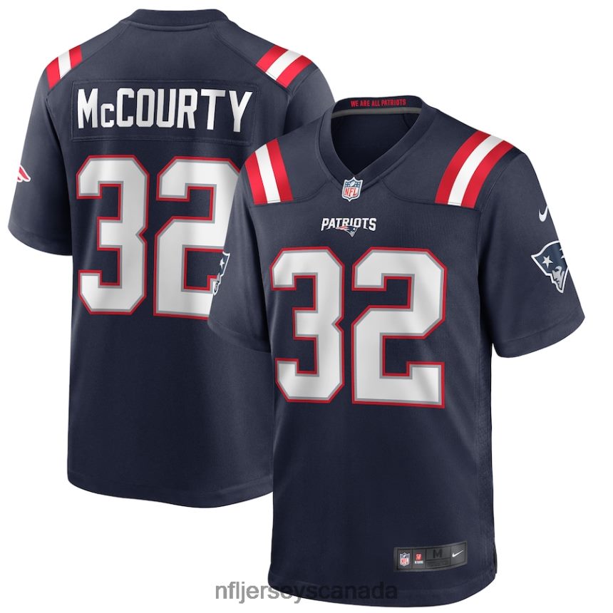Men New England Patriots Devin McCourty Nike Navy Game Jersey Clothing NFL TBXFR6337