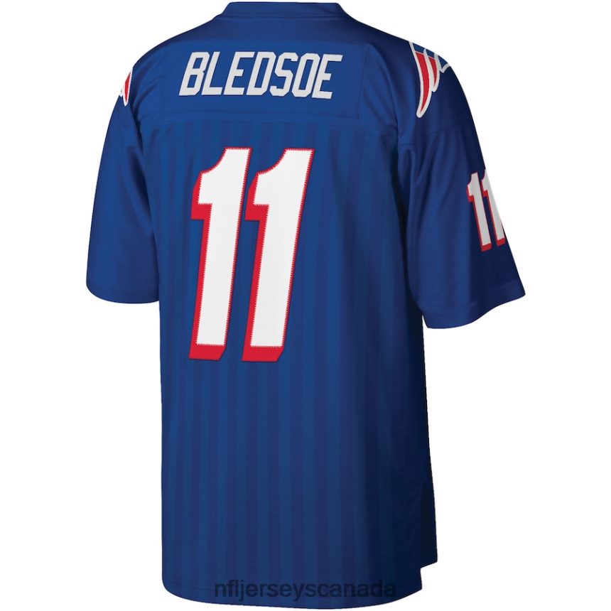 Men New England Patriots Drew Bledsoe Mitchell  Ness Royal Legacy Replica Jersey Clothing NFL TBXFR61408