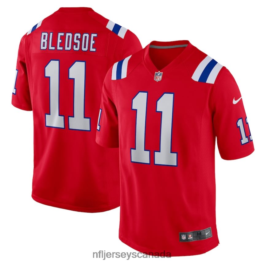Men New England Patriots Drew Bledsoe Nike Red Retired Player Alternate Game Jersey Clothing NFL TBXFR62565