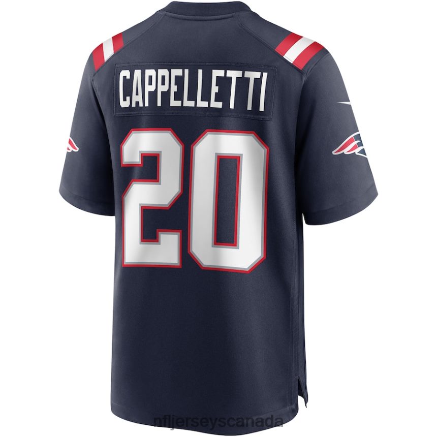 Men New England Patriots Gino Cappelletti Nike Navy Game Retired Player Jersey Clothing NFL TBXFR66613
