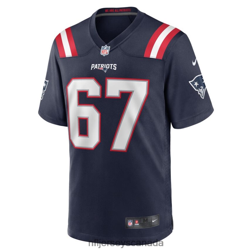 Men New England Patriots Hayden Howerton Nike Navy Home Game Player Jersey Clothing NFL TBXFR66364