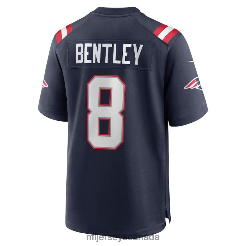 Men New England Patriots Ja\Whaun Bentley Nike Navy Game Player Jersey Clothing NFL TBXFR62984