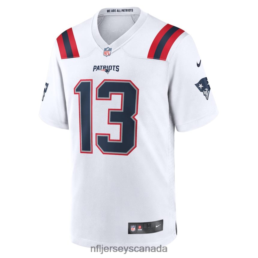 Men New England Patriots Jack Jones Nike White Game Player Jersey Clothing NFL TBXFR64130