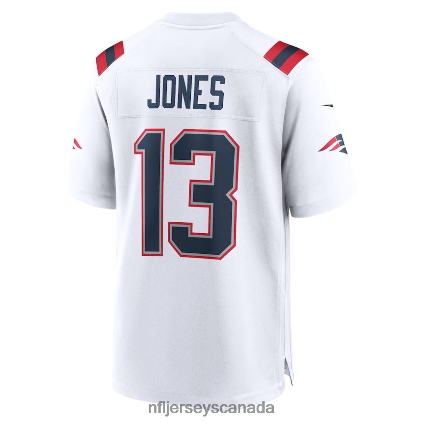 Men New England Patriots Jack Jones Nike White Game Player Jersey Clothing NFL TBXFR64130