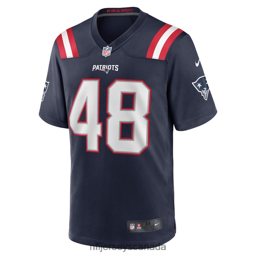 Men New England Patriots Jahlani Tavai Nike Navy Game Player Jersey Clothing NFL TBXFR64132