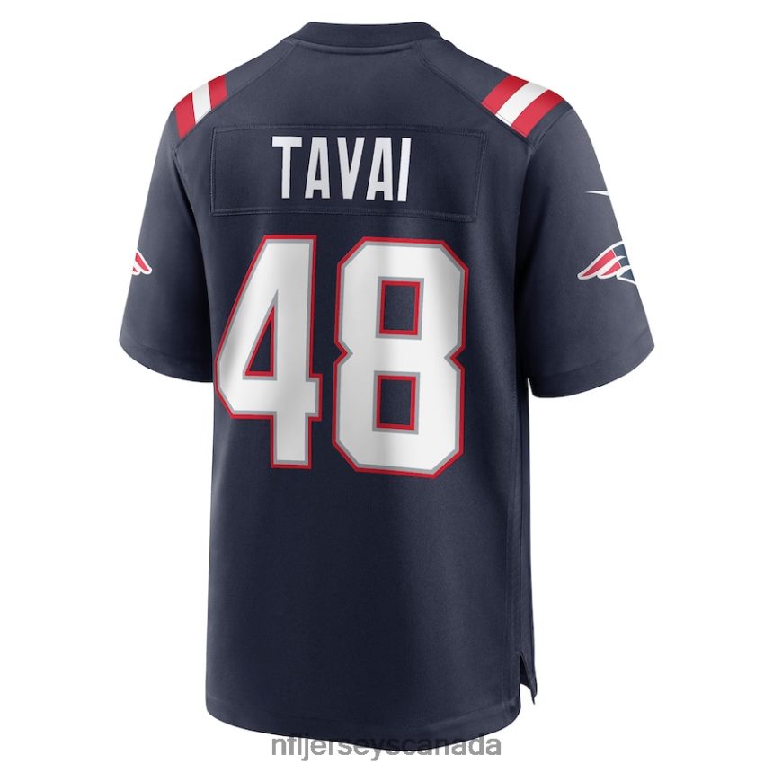 Men New England Patriots Jahlani Tavai Nike Navy Game Player Jersey Clothing NFL TBXFR64132
