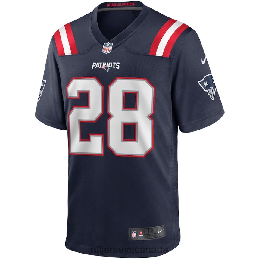 Men New England Patriots James White Nike Navy Game Jersey Clothing NFL TBXFR65350