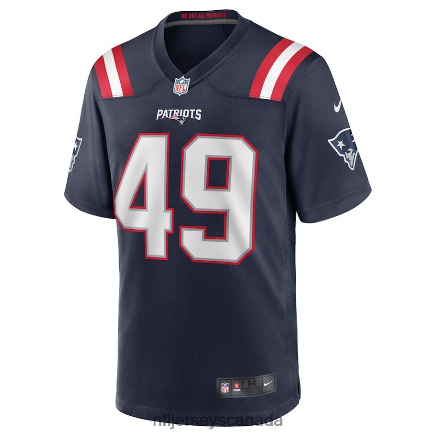 Men New England Patriots Joe Cardona Nike Navy Game Jersey Clothing NFL TBXFR65771