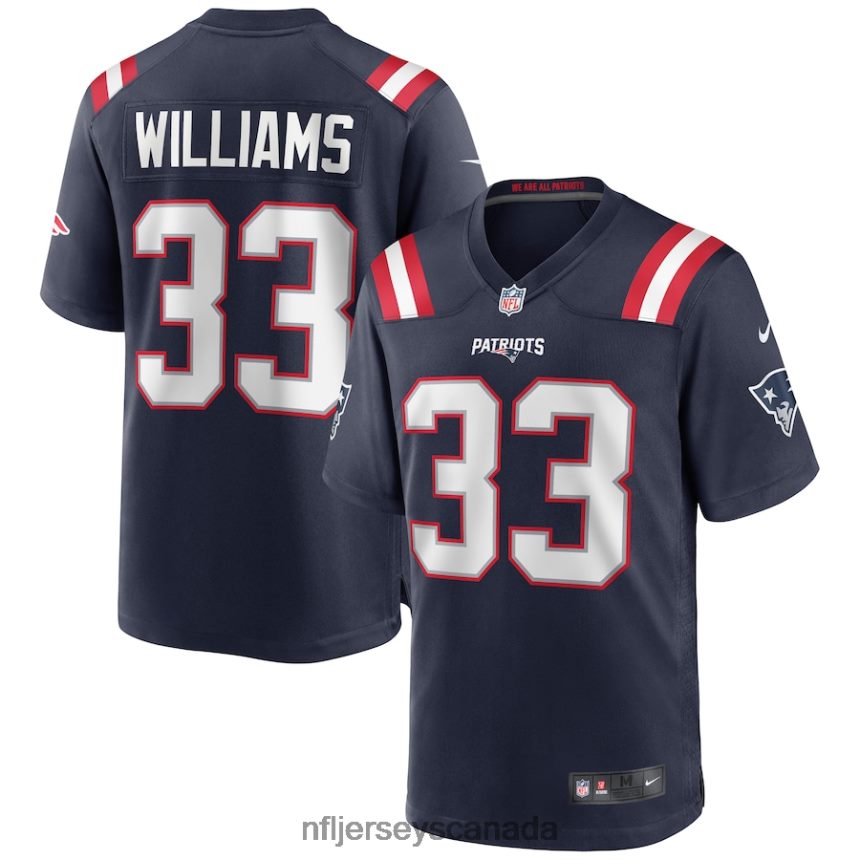 Men New England Patriots Joejuan Williams Nike Navy Game Jersey Clothing NFL TBXFR64411