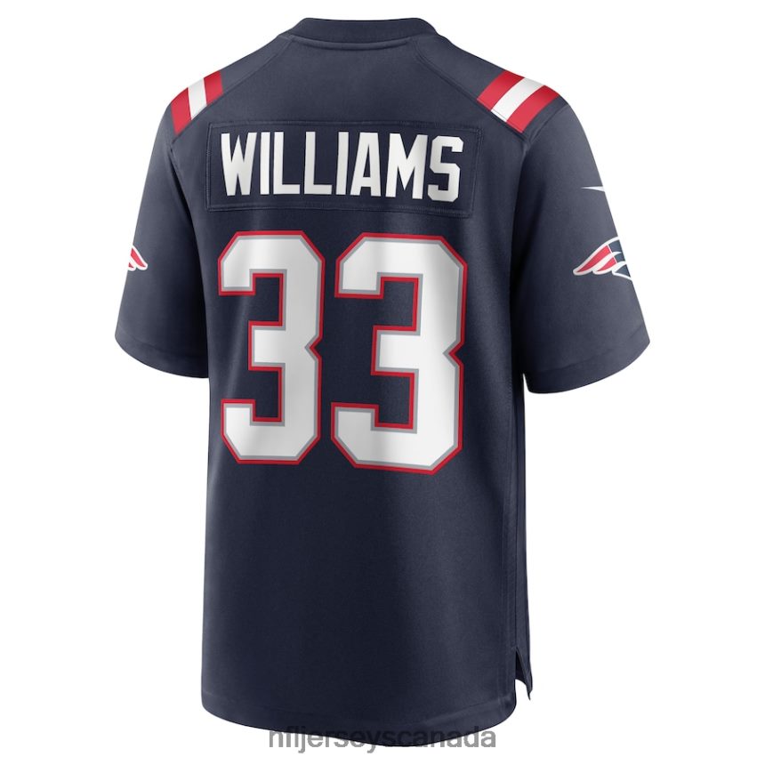 Men New England Patriots Joejuan Williams Nike Navy Game Jersey Clothing NFL TBXFR64411