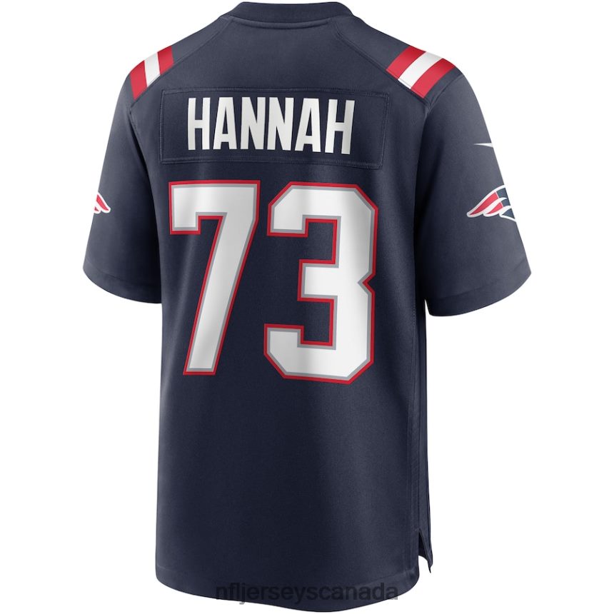 Men New England Patriots John Hannah Nike Navy Game Retired Player Jersey Clothing NFL TBXFR63405