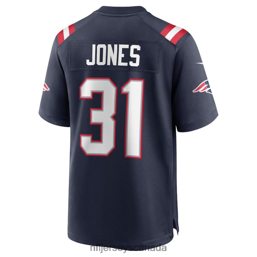 Men New England Patriots Jonathan Jones Nike Navy Game Jersey Clothing NFL TBXFR62818