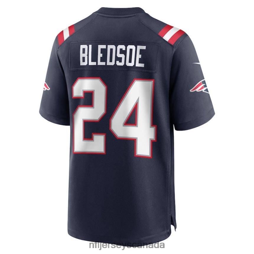 Men New England Patriots Joshuah Bledsoe Nike Navy Game Player Jersey Clothing NFL TBXFR63866