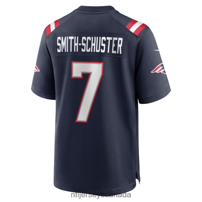 Men New England Patriots JuJu Smith-Schuster Nike Navy Game Player Jersey Clothing NFL TBXFR6260