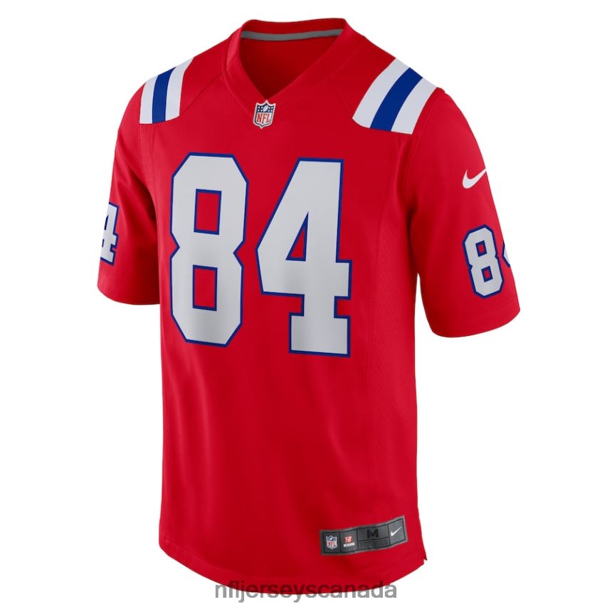 Men New England Patriots Kendrick Bourne Nike Red Game Jersey Clothing NFL TBXFR62602