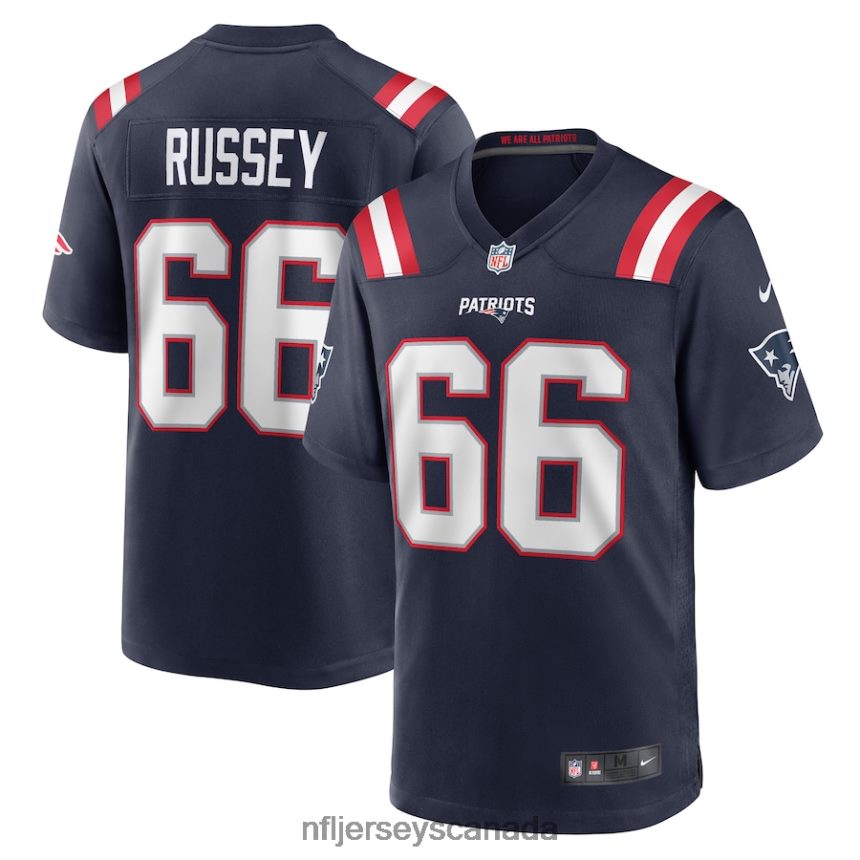 Men New England Patriots Kody Russey Nike Navy Game Player Jersey Clothing NFL TBXFR63264