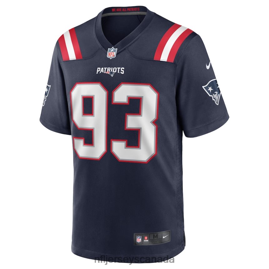 Men New England Patriots Lawrence Guy Nike Navy Game Jersey Clothing NFL TBXFR62985