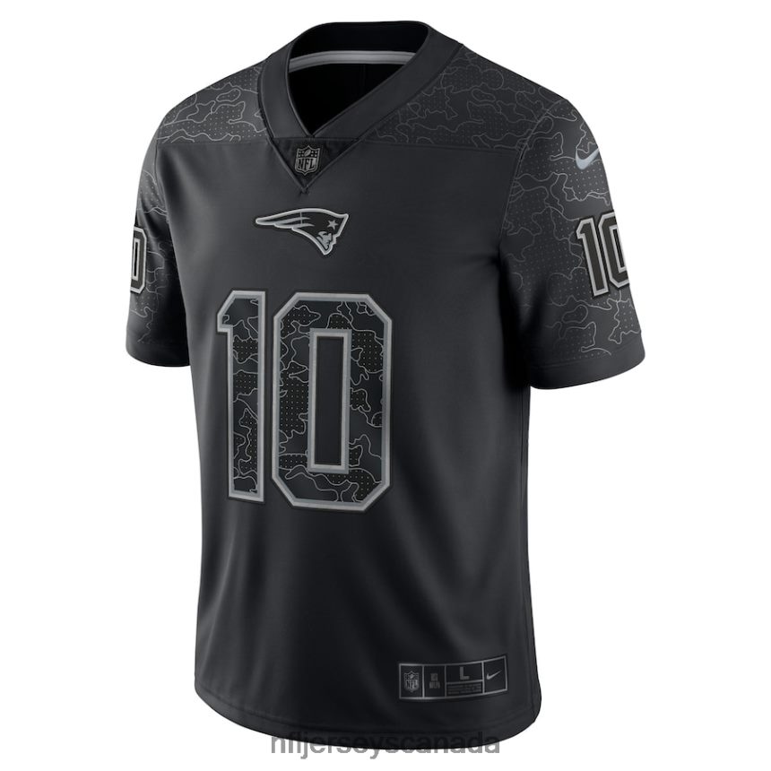 Men New England Patriots Mac Jones Nike Black RFLCTV Limited Jersey Clothing NFL TBXFR61768