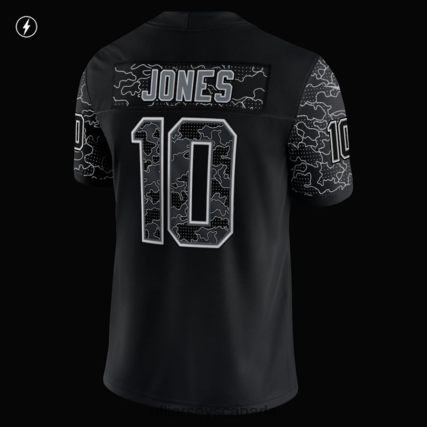 Men New England Patriots Mac Jones Nike Black RFLCTV Limited Jersey Clothing NFL TBXFR61768