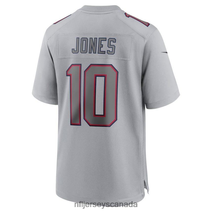 Men New England Patriots Mac Jones Nike Gray Atmosphere Fashion Game Jersey Clothing NFL TBXFR63029