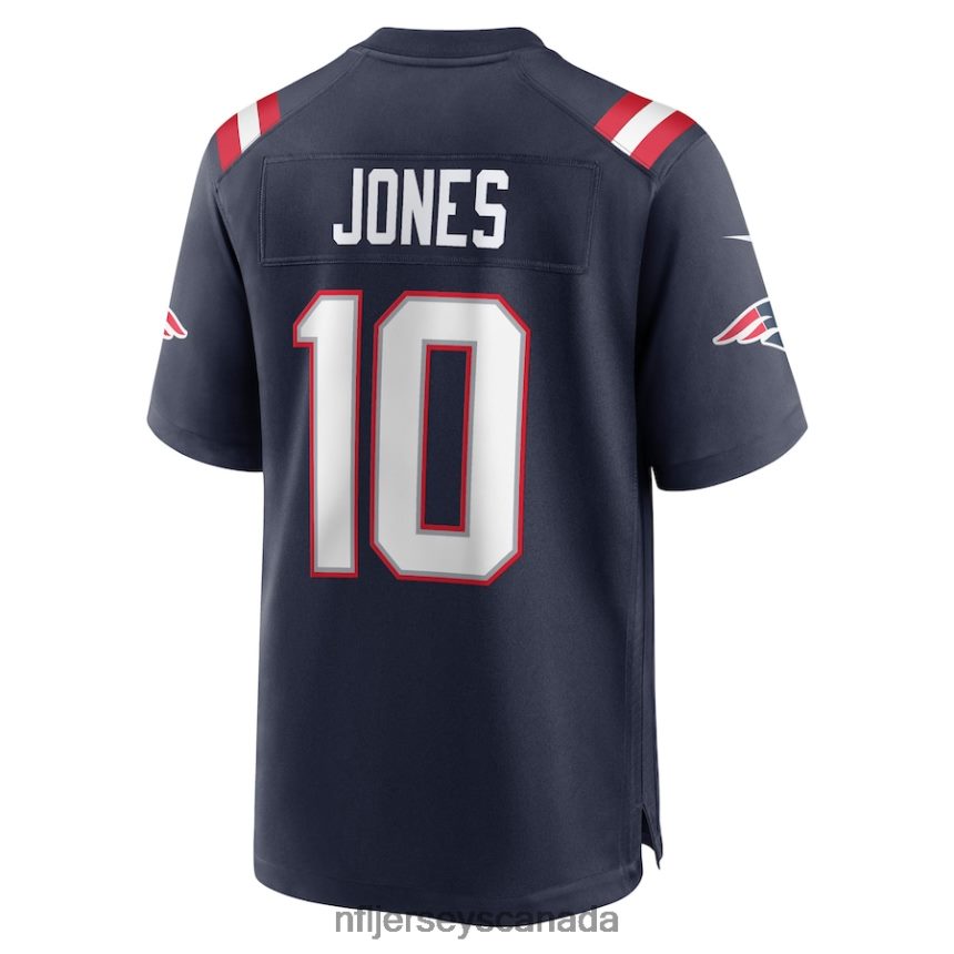 Men New England Patriots Mac Jones Nike Navy Player Game Jersey Clothing NFL TBXFR6361