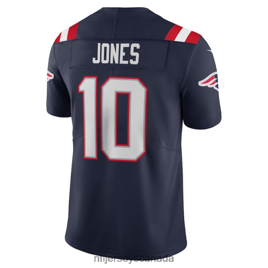 Men New England Patriots Mac Jones Nike Navy Vapor Limited Jersey Clothing NFL TBXFR61179