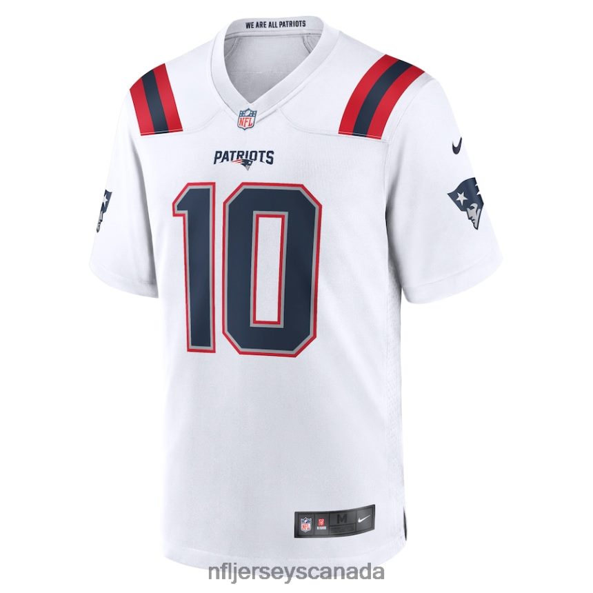 Men New England Patriots Mac Jones Nike White Player Game Jersey Clothing NFL TBXFR6937