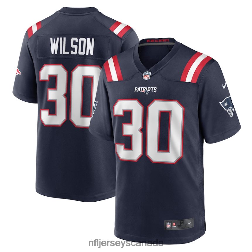 Men New England Patriots Mack Wilson Nike Navy Game Jersey Clothing NFL TBXFR65589