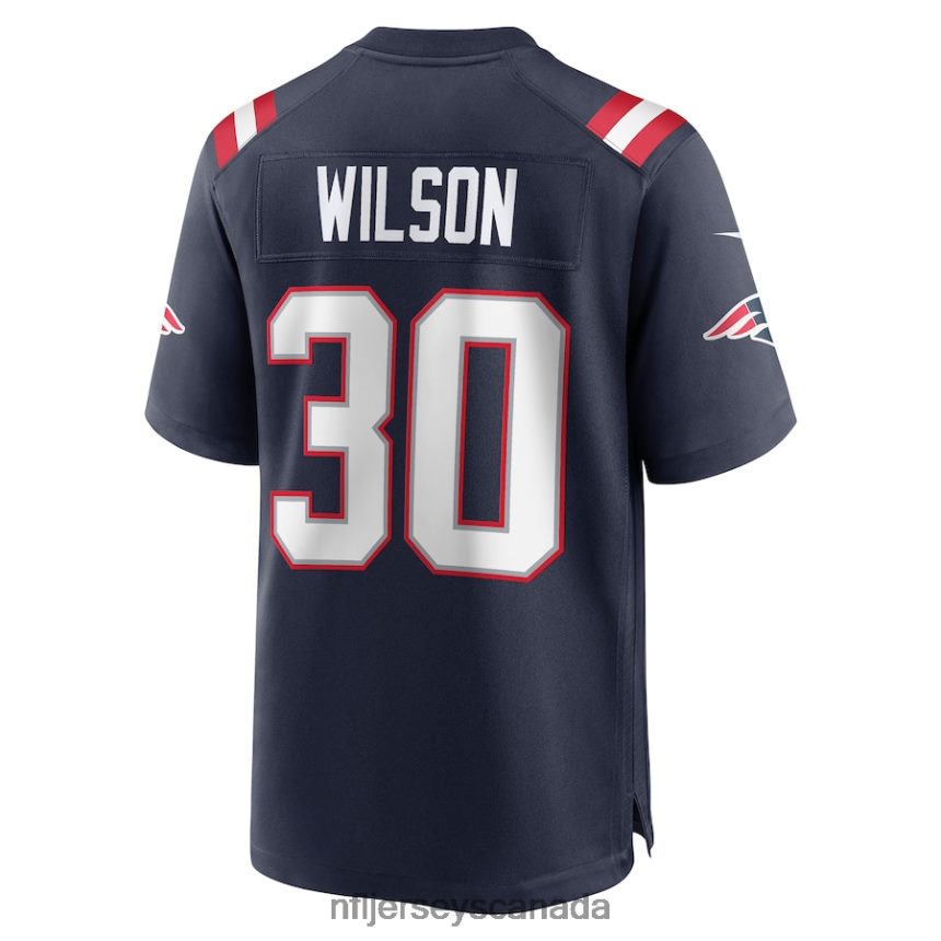 Men New England Patriots Mack Wilson Nike Navy Game Jersey Clothing NFL TBXFR65589