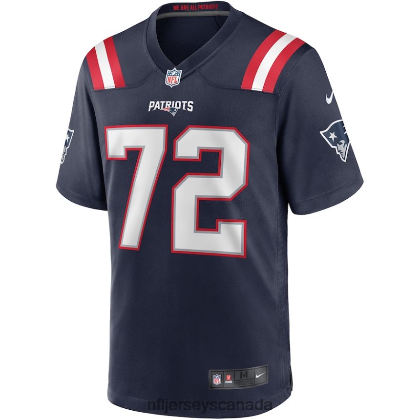 Men New England Patriots Matt Light Nike Navy Game Retired Player Jersey Clothing NFL TBXFR63158