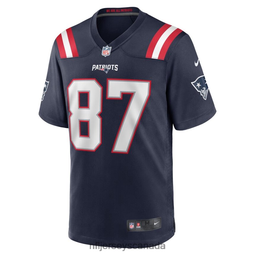 Men New England Patriots Matt Sokol Nike Navy Game Player Jersey Clothing NFL TBXFR66380