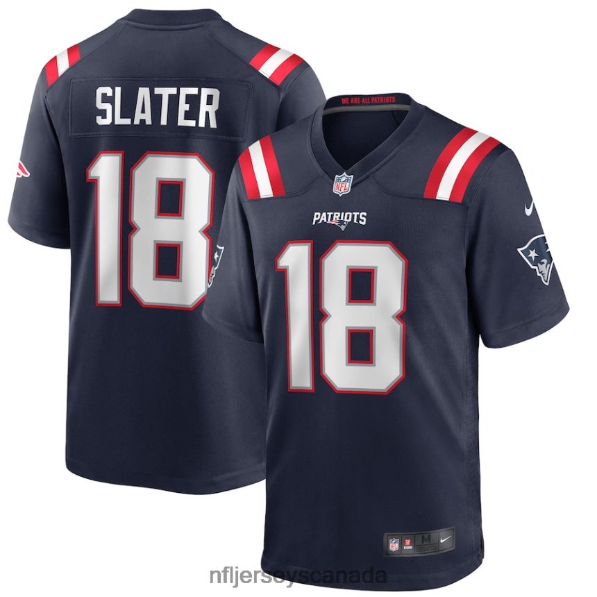 Men New England Patriots Matthew Slater Nike Navy Game Player Jersey Clothing NFL TBXFR6896