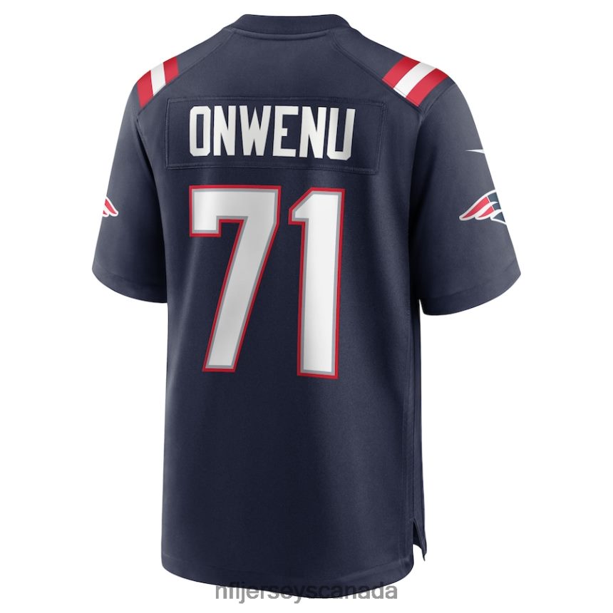 Men New England Patriots Mike Onwenu Nike Navy Team Game Jersey Clothing NFL TBXFR64335