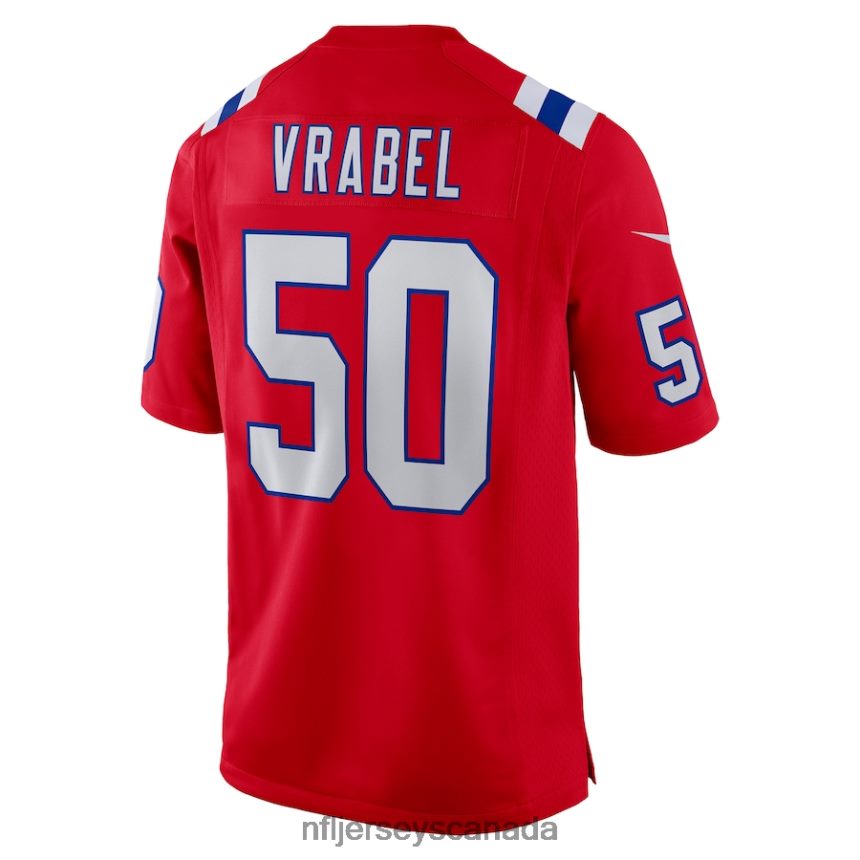 Men New England Patriots Mike Vrabel Nike Red Retired Player Alternate Game Jersey Clothing NFL TBXFR64157