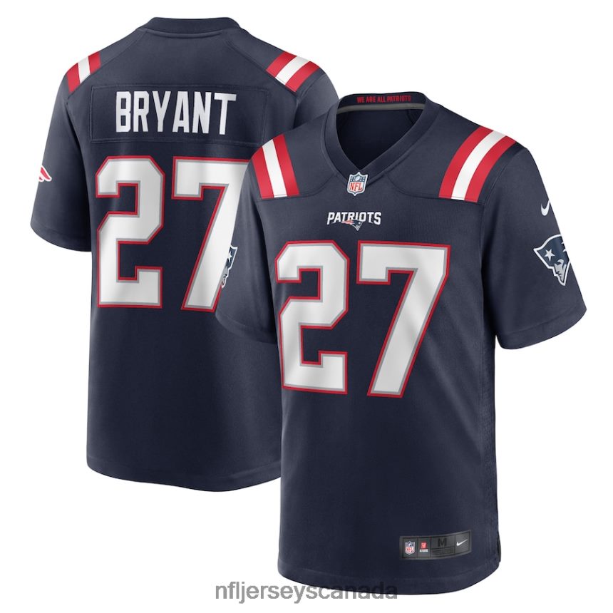 Men New England Patriots Myles Bryant Nike Navy Game Player Jersey Clothing NFL TBXFR63415