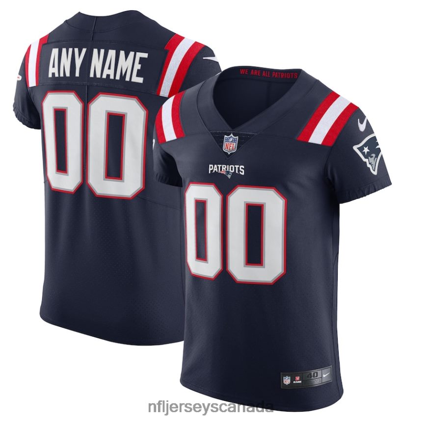 Men New England Patriots Nike Navy Vapor Elite Custom Jersey Clothing NFL TBXFR65204