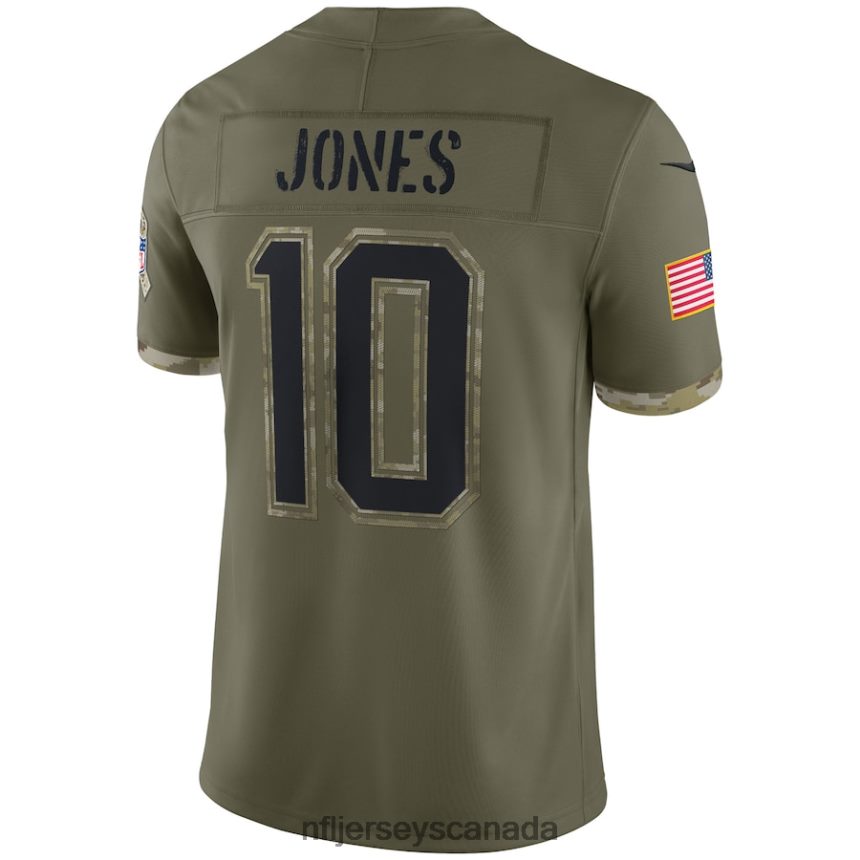 Men New England Patriots Nike Olive 2022 Salute To Service Limited Jersey Clothing NFL TBXFR63039
